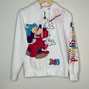 Disneyland Resort 2016 Mickey Mouse Sorcerer Hoodie Womens M‎ Full Zip Disney